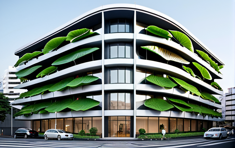 **

"A modern, energy-efficient building with a self-cleaning exterior inspired by lotus leaves, located in a bustling Tokyo cityscape. The building showcases a sleek design, appropriate architecture, safe for work, professional photography, perfect anatomy, natural proportions, high quality, fully clothed, modest design, family-friendly."

**