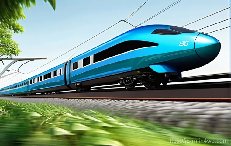 생체모방 기술을 활용한 친환경 제품 개발 - **Prompt:** A highly detailed, futuristic high-speed train, its aerodynamic nose precisely modeled a...