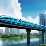 생체모방 기술의 대중적 수용을 위한 접근법 - **Prompt:** A vibrant, futuristic city skyline where buildings seamlessly integrate natural designs....