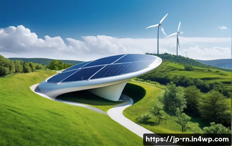 생체모방 기술의 글로벌 협력 사례 - A Sustainable Future Unveiled by Nature**
"A wide, breathtaking panoramic shot showcasing a harmoni...